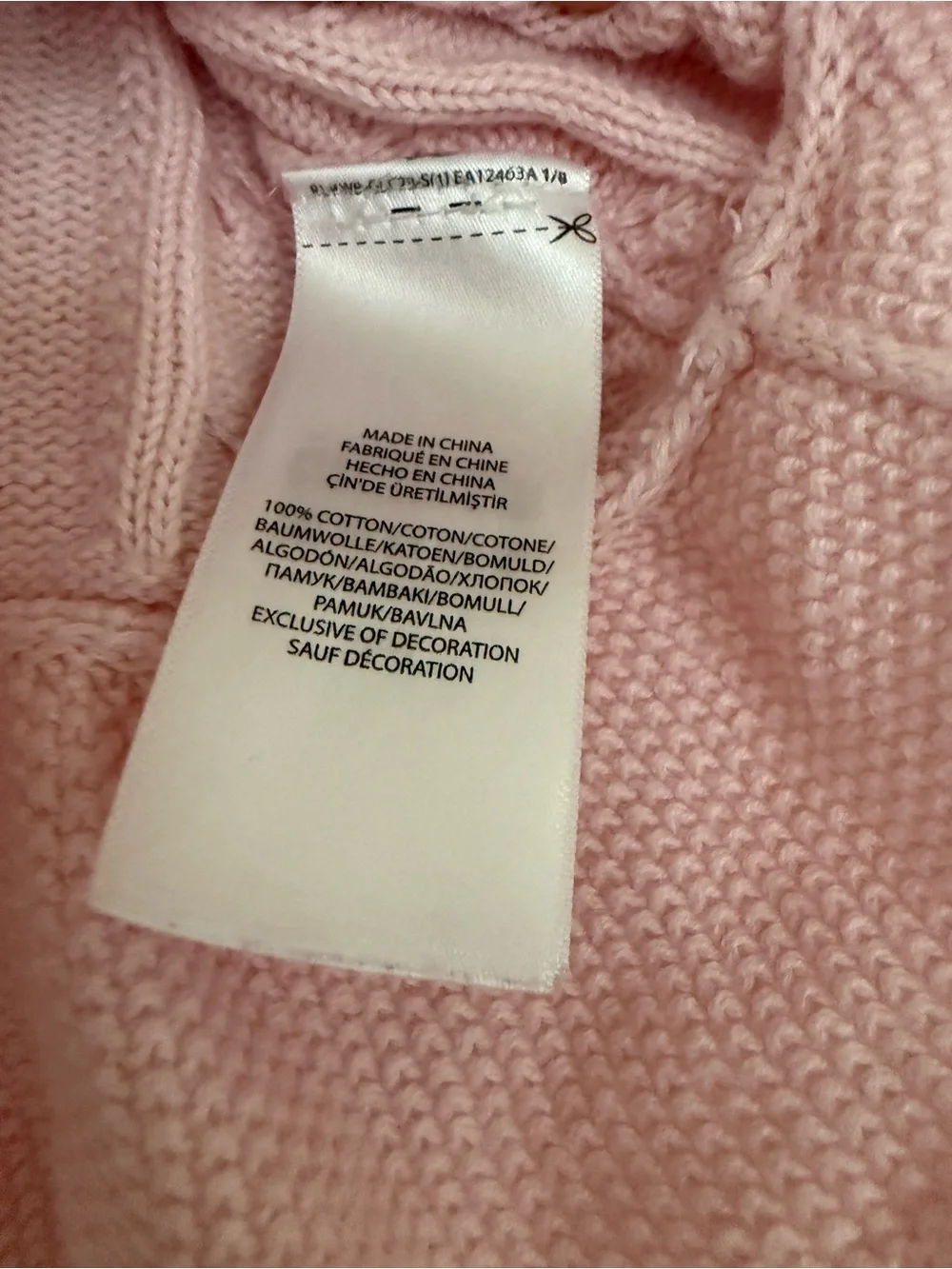 Polo by Ralph Lauren Baby Pink Cable-Knit Peplum Cardigan